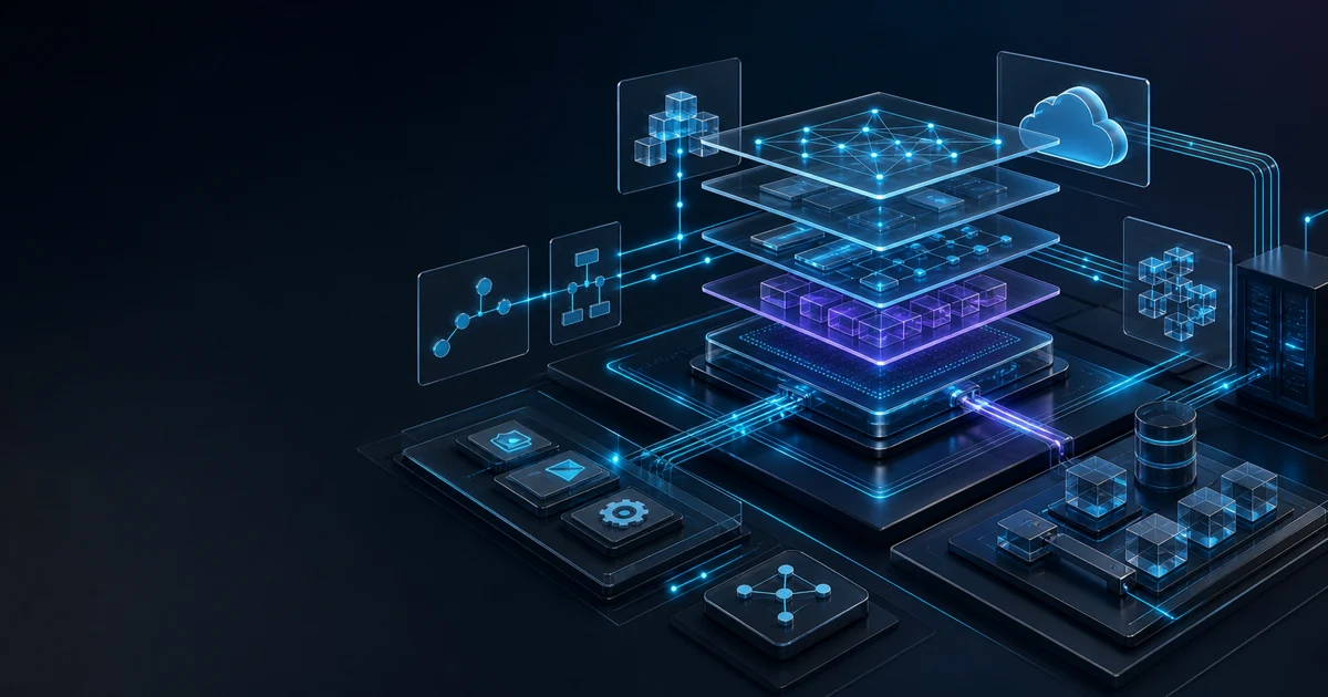 AI project scoping checklist concept with 50 readiness questions and 4 module diagram